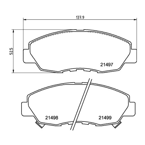 Bremsbelagsatz Scheibenbremse Hella Pagid 8DB 355 016-511 für Honda Nissan Acura