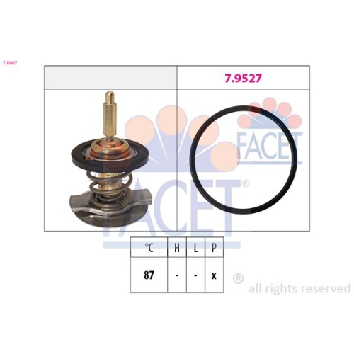 Thermostat Kühlmittel Facet 7.8807 Made In Italy - Oe Equivalent für VW Daewoo