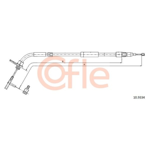 Seilzug Feststellbremse Cofle 10.9334 für Mercedes Benz Mercedes Benz Hinten