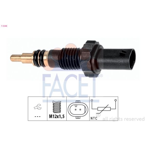 Sensor Kühlmitteltemperatur Facet 7.3348 Made In Italy - Oe Equivalent für Bmw