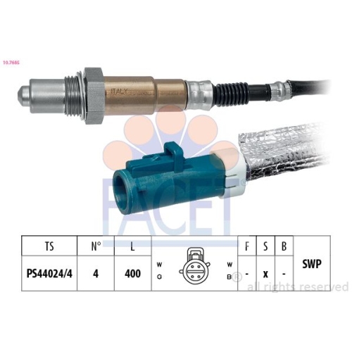 Lambdasonde Facet 10.7685 Made In Italy - Oe Equivalent für Ford Ford Usa