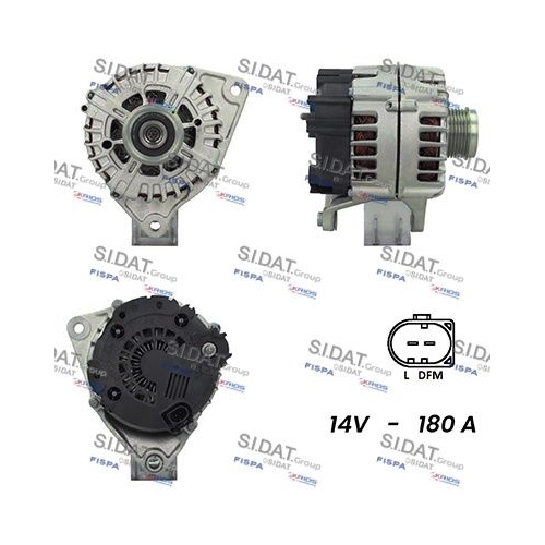 Generator Sidat A12VA0406A2 für Alfa Romeo Fiat Iveco Lancia