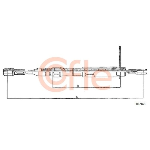 Seilzug Feststellbremse Cofle 10.943 für Mercedes Benz Mercedes Benz Hinten