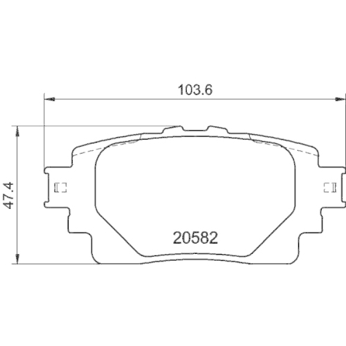 Bremsbelagsatz Scheibenbremse Hella Pagid 8DB 355 040-121 für Suzuki Toyota