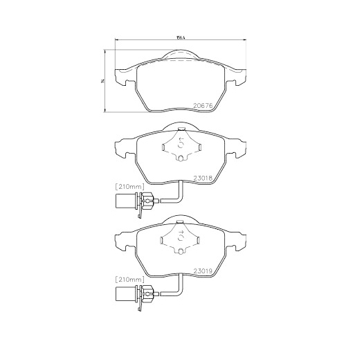 Bremsbelagsatz Scheibenbremse Hella Pagid 8DB 355 010-731 für Audi Seat Skoda VW