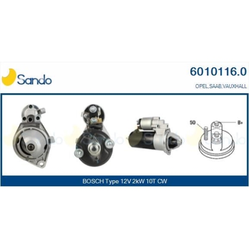 Starter Sando 6010116.0 für Opel Saab