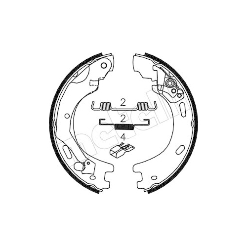 Bremsbackensatz Feststellbremse Metelli 53-0376K für Rover Land Rover