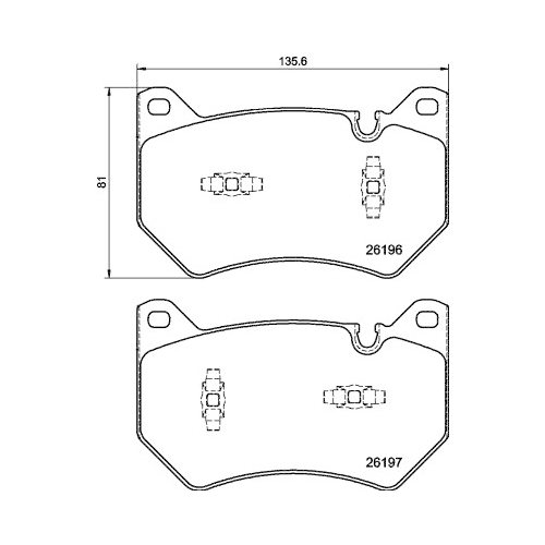 Bremsbelagsatz Scheibenbremse Hella Pagid 8DB 355 040-151 für Audi Seat Skoda VW