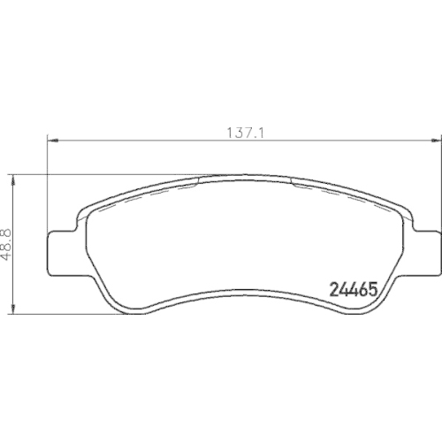 Bremsbelagsatz Scheibenbremse Hella Pagid 8DB 355 012-911 für Citroën Fiat