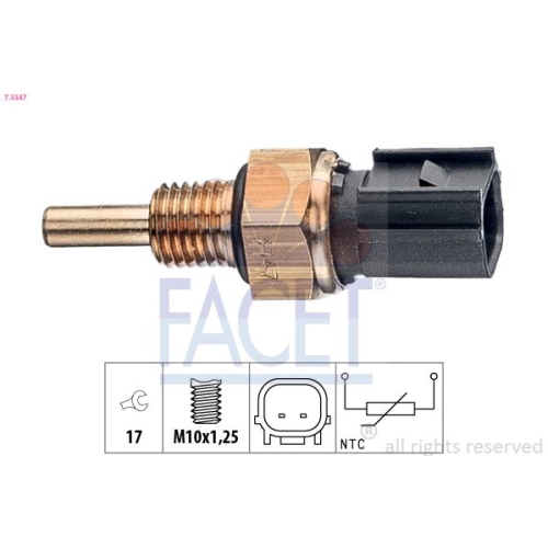 Sensor Kühlmitteltemperatur Facet 7.3347 Made In Italy - Oe Equivalent für Honda