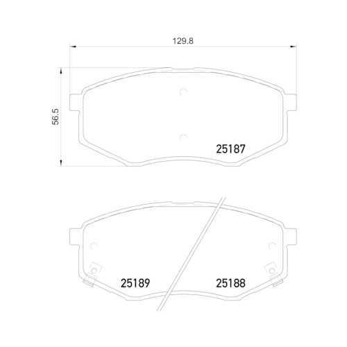 Bremsbelagsatz Scheibenbremse Brembo P30055 Prime Line für Hyundai Kia Kia (dyk)