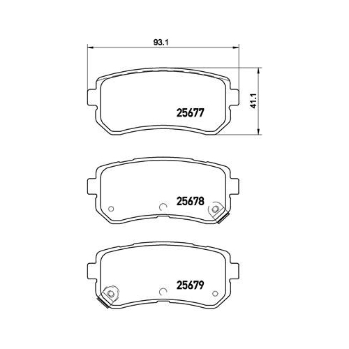 Bremsbelagsatz Scheibenbremse Brembo P30068 Prime Line für Hyundai Kia Kia (dyk)