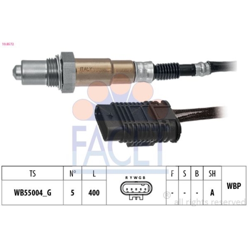 Lambdasonde Facet 10.8572 Made In Italy - Oe Equivalent für Bmw