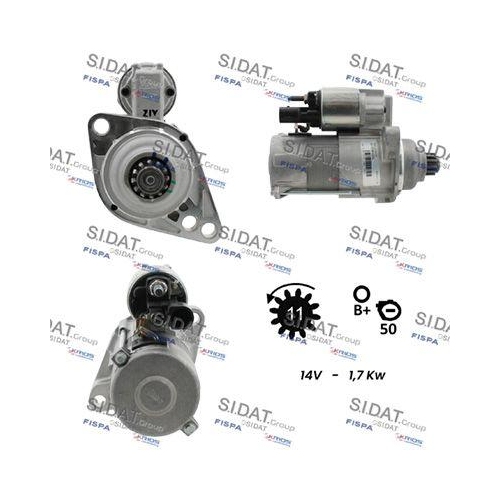 Starter Sidat S12VA0117 für Audi Seat Skoda VW Vag