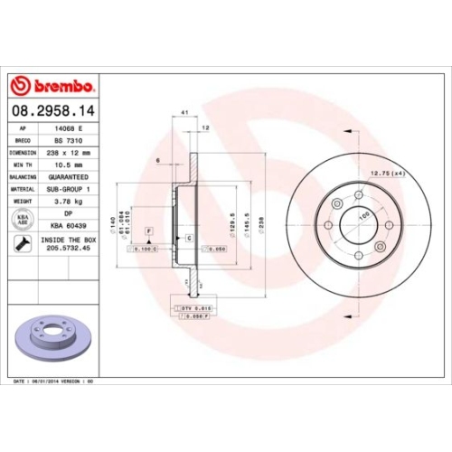 2X Brembo Bremsscheibe Vorderachse Prime Line für Renault Dacia