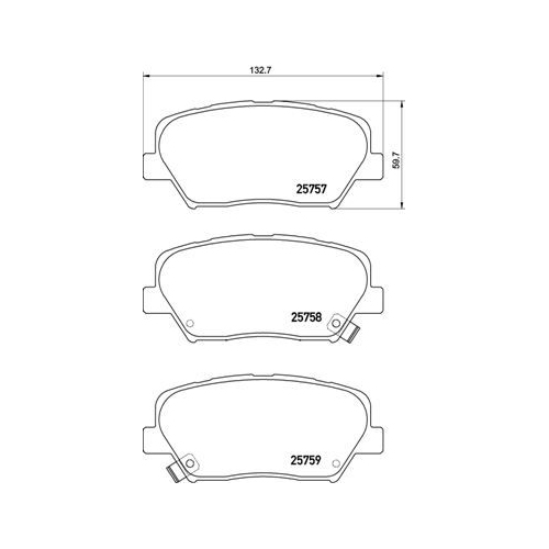 Bremsbelagsatz Scheibenbremse Brembo P30070 Prime Line für Hyundai Kia