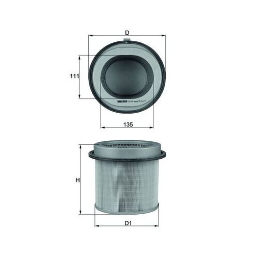 Luftfilter Mahle LX 670 für Mitsubishi Hyundai Kia General Motors