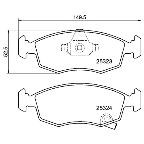 Bremsbelagsatz Scheibenbremse Hella Pagid 8DB 355 016-231 für Fiat Lancia