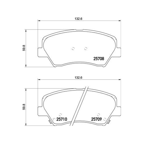 Bremsbelagsatz Scheibenbremse Brembo P30073 Prime Line für Hyundai Kia