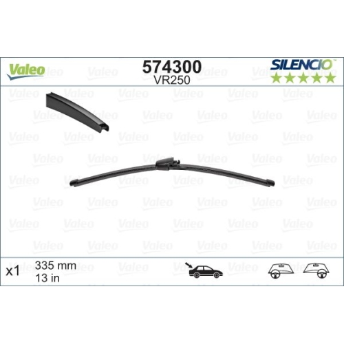 Wischblatt Valeo 574300 Silencio Rear für Seat Skoda VW Hinten