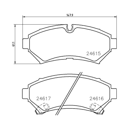 Bremsbelagsatz Scheibenbremse Hella Pagid 8DB 355 013-501 für Cadillac