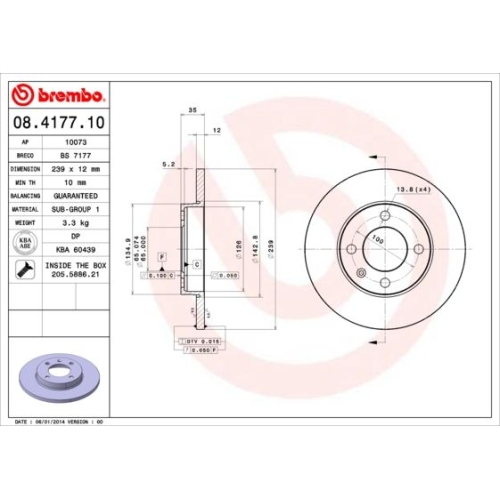 2X Brembo Bremsscheibe Vorderachse Prime Line für Audi Seat VW