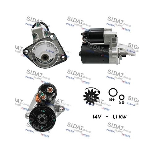 Starter Sidat S12BH0022A2 für Ford Mazda Volvo Pininfarina