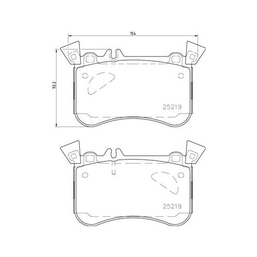 Bremsbelagsatz Scheibenbremse Brembo P50121 Prime Line für Mercedes Benz