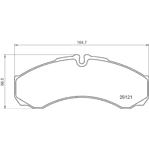 Bremsbelagsatz Scheibenbremse Hella Pagid 8DB 355 005-371 für Iveco Irisbus