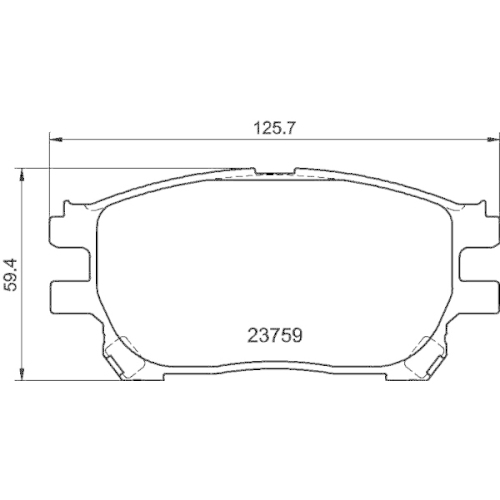 Bremsbelagsatz Scheibenbremse Hella Pagid 8DB 355 010-111 für Toyota Vorderachse