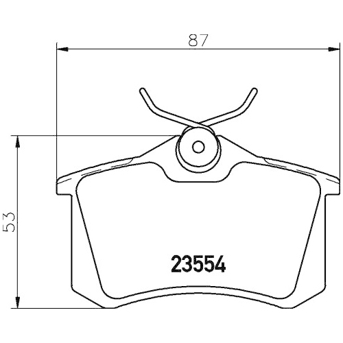 Bremsbelagsatz Scheibenbremse Hella Pagid 8DB 355 017-711 für Audi Citroën Seat