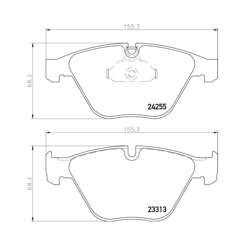 Bremsbelagsatz Scheibenbremse Hella Pagid 8DB 355 013-931 für Bmw Vorderachse