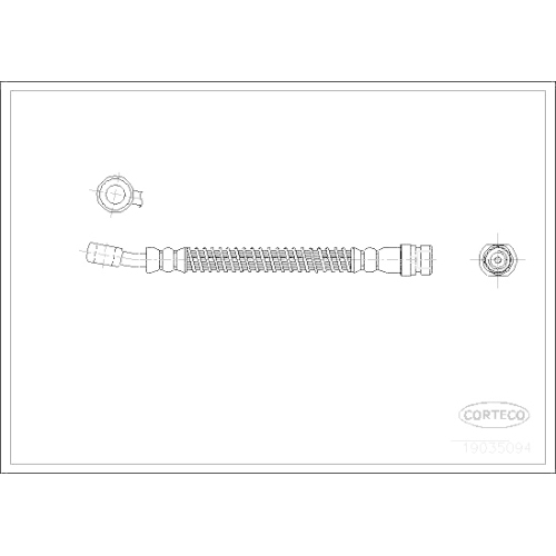 Bremsschlauch Corteco 19035094 für Hyundai Links Rechts Vorne