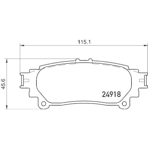 Bremsbelagsatz Scheibenbremse Hella Pagid 8DB 355 015-371 für Daihatsu Toyota