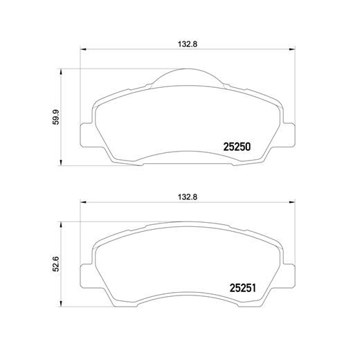 Bremsbelagsatz Scheibenbremse Brembo P61113 Prime Line für Citroën Peugeot