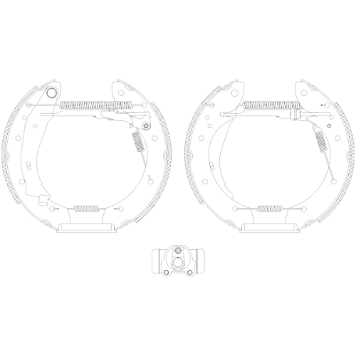 Bremsbackensatz Hella Pagid 8DB 355 004-501 Shoe Kit Pro für Peugeot Renault