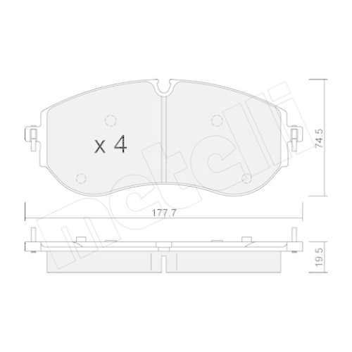 Bremsbelagsatz Scheibenbremse Metelli 22-1262-0 für Man VW Vorderachse