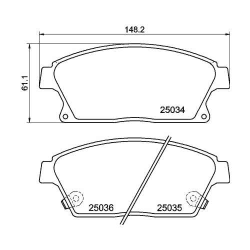 Bremsbelagsatz Scheibenbremse Hella Pagid 8DB 355 015-241 für Opel Vauxhall