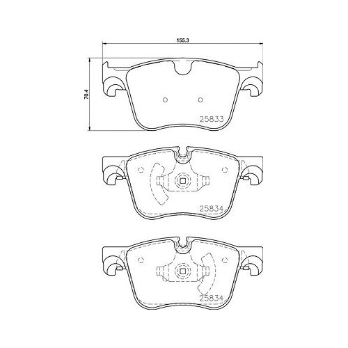 Bremsbelagsatz Scheibenbremse Brembo P61127 Prime Line für Citroën Peugeot