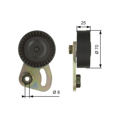 Spannrolle Keilrippenriemen Gates T39019 Drivealign® für MG Rover Land Rover