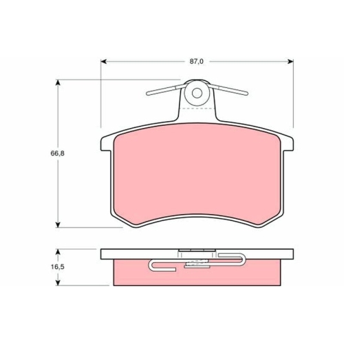 Bremsbelagsatz Scheibenbremse Trw GDB814 Cotec für Alfa Romeo Fiat Lancia