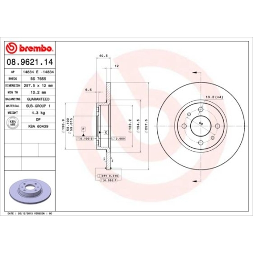 2X Brembo Bremsscheibe Vorderachse Prime Line für Alfa Romeo Fiat Lancia