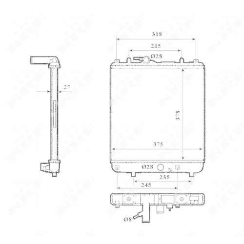 Kühler Motorkühlung Nrf 53862 für Opel Vauxhall