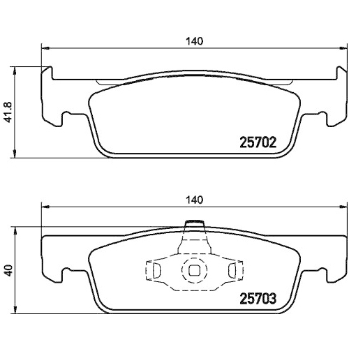 Bremsbelagsatz Scheibenbremse Hella Pagid 8DB 355 020-801 für Renault Dacia