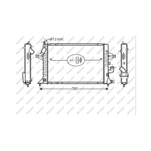 Kühler Motorkühlung Prasco OP017R009 Prascoselection für Opel Vauxhall