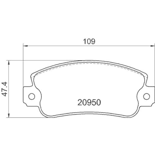 Bremsbelagsatz Scheibenbremse Hella Pagid 8DB 355 018-991 für Fiat Lancia