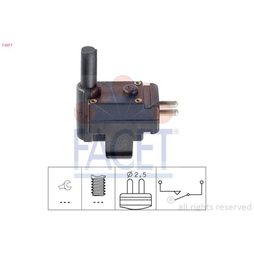 Schalter Rückfahrleuchte Facet 7.6077 Made In Italy - Oe Equivalent für