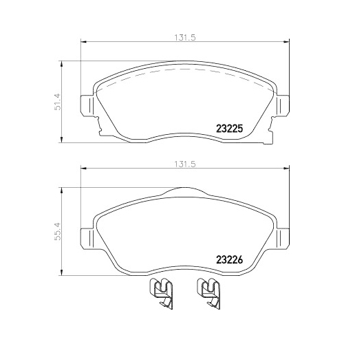 Bremsbelagsatz Scheibenbremse Hella Pagid 8DB 355 018-511 für Opel Vauxhall