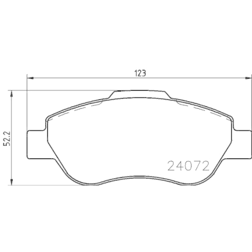 Bremsbelagsatz Scheibenbremse Hella Pagid 8DB 355 011-241 für Fiat Vorderachse