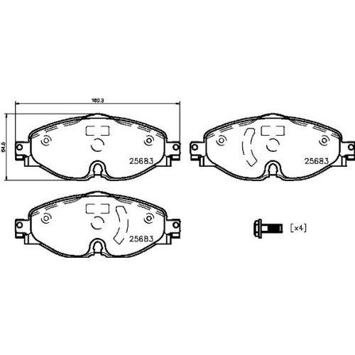 Bremsbelagsatz Scheibenbremse Brembo P85147 Prime Line für Audi Ford Seat Skoda